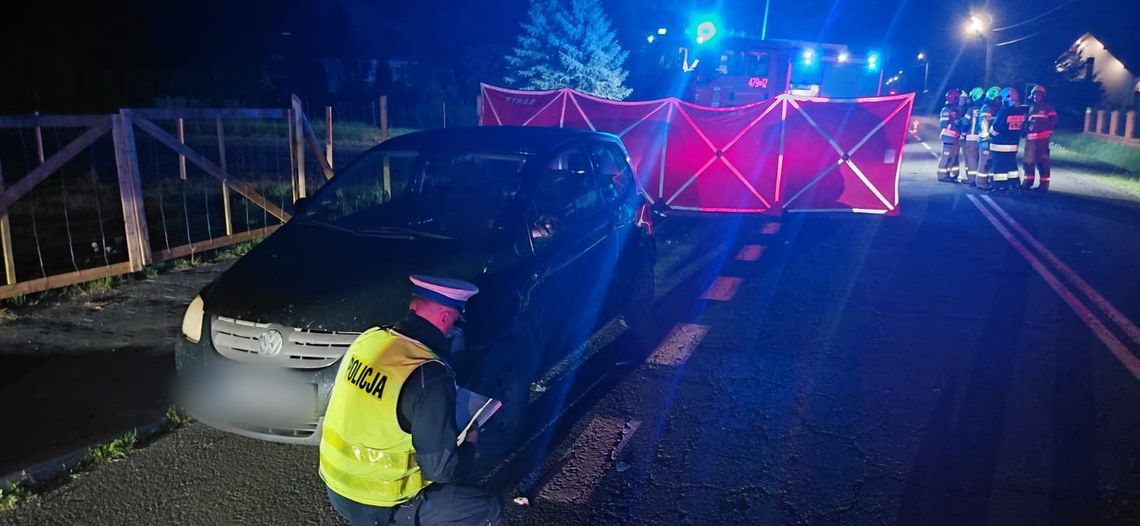 Volkswagen uderzył w pieszą. 80-letnia kobieta zginęła na miejscu