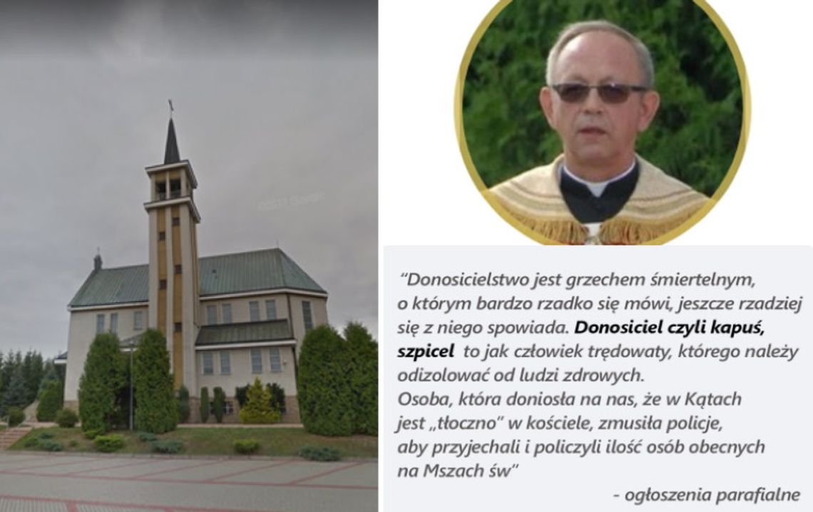 Wezwał policję do tłumu w kościele. Ksiądz: "Donosicielstwo to grzech śmiertelny"