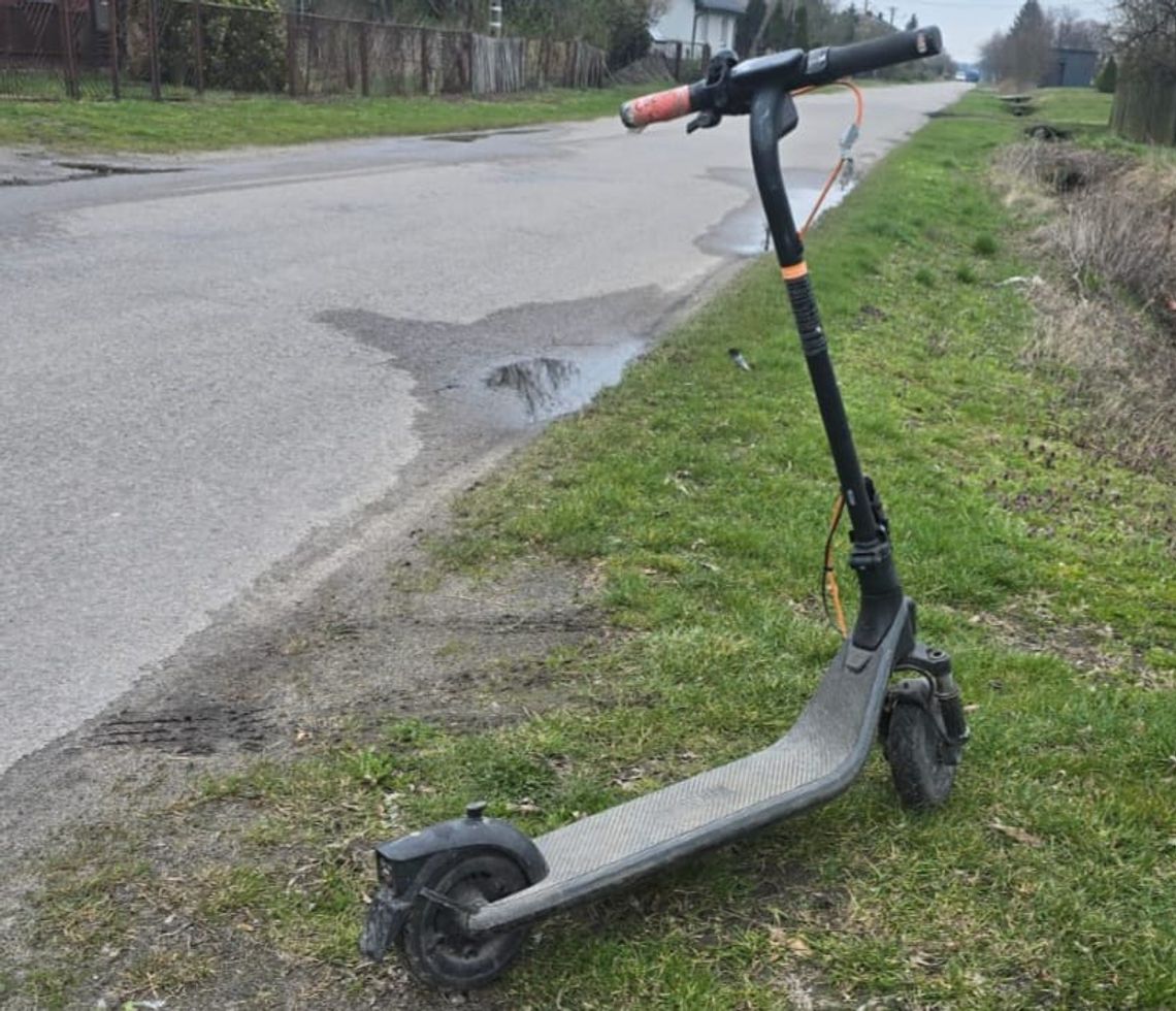 Wężykiem na hulajnodze. Miał 2,5 promila i dostał 2,5 tysiąca złotych mandatu