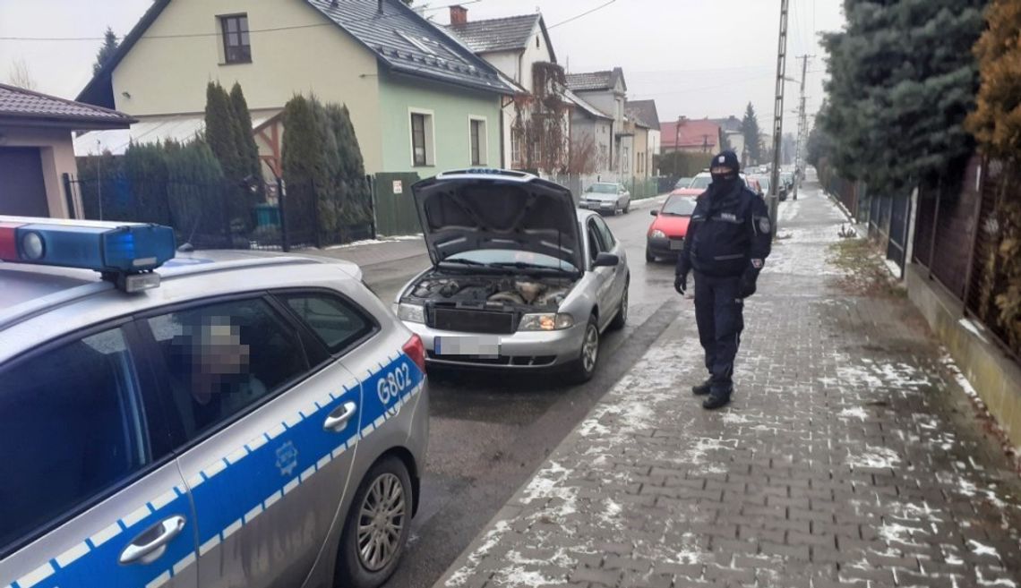 Wiózł narkotyki w kradzionym aucie. Wpadł, bo wyrzucił niedopałek przez okno