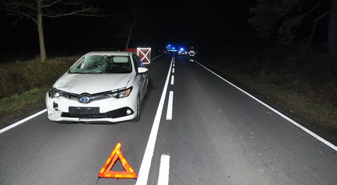 Wysiadł z auta i został potrącony przez jadący z naprzeciwka samochód. 46-latek latek zginął mimo reanimacji