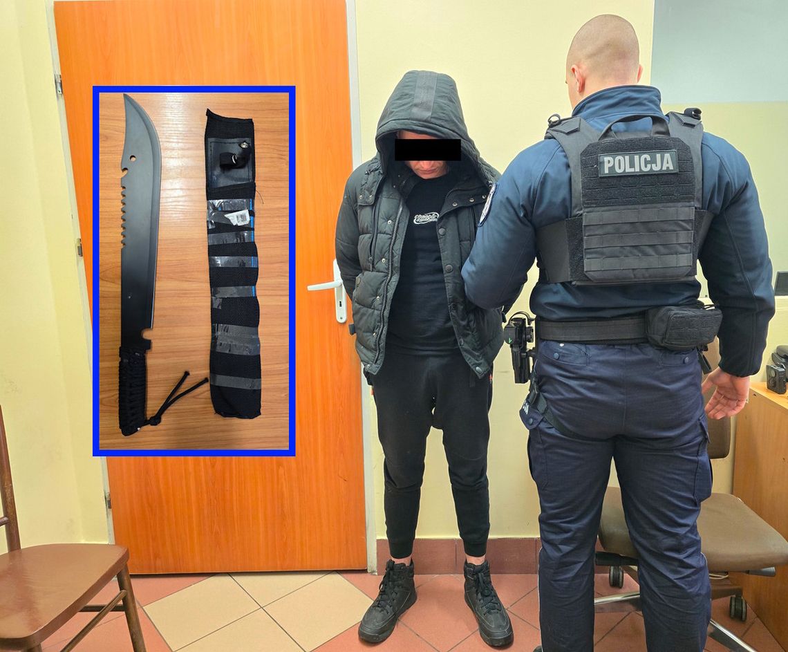 Z maczetą w ręku dobijał się do drzwi byłej partnerki, grożąc, że zabije ją oraz dzieci