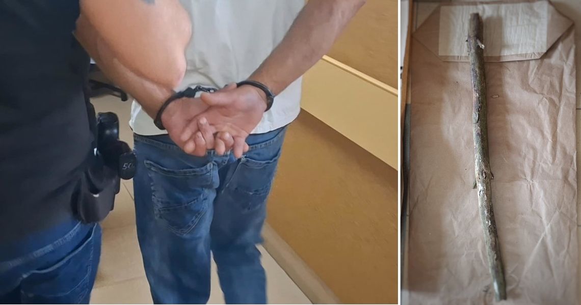 Zaatakował kijem mężczyznę jadącego quadem. Brutalnie go pobił i chciał upozorować wypadek