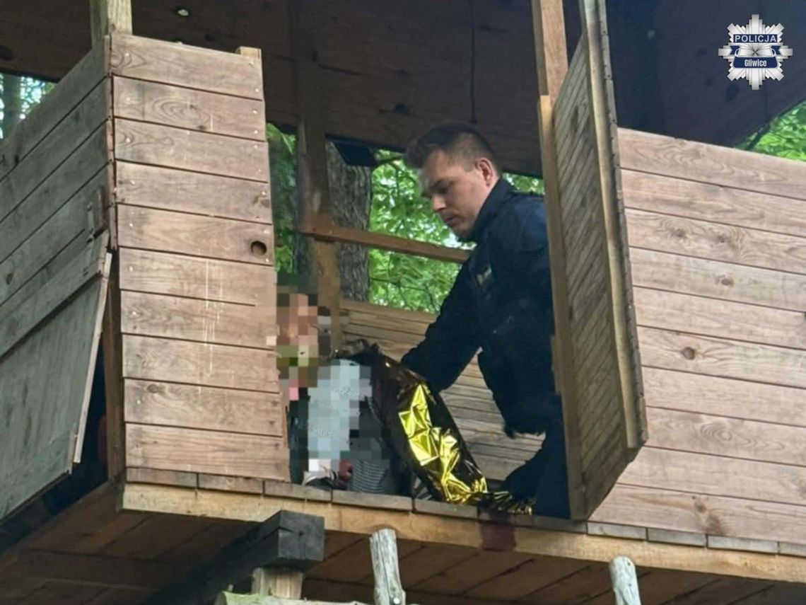 Zaginiona kobieta odnaleziona w ambonie myśliwskiej. Była sama i potrzebowała pomocy