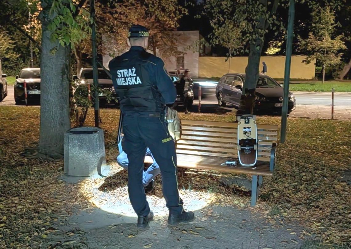 Zauważyli, jak wciąga biały proszek na ławce. 38-latek próbował na szybko pozbyć się narkotyków Zauważyli, jak wciąga biały proszek na ławce. 38-latek próbował na szybko pozbyć się narkotyków