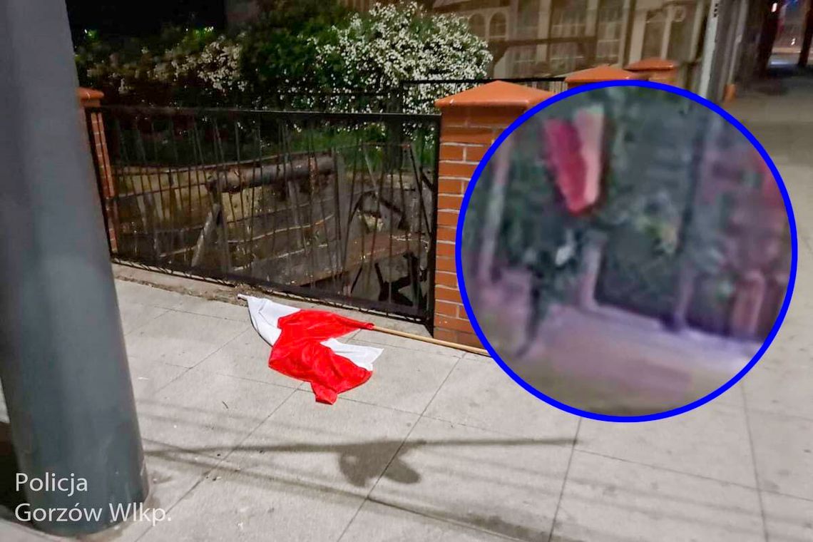 Zerwał biało-czerwone flagi i rzucił je na ulicę. 22-latek bardzo szybko zapłacił za swój czyn