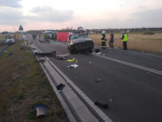 kamiensk radomsko 24.04.2020 wypadek smiertelny dw 484 2